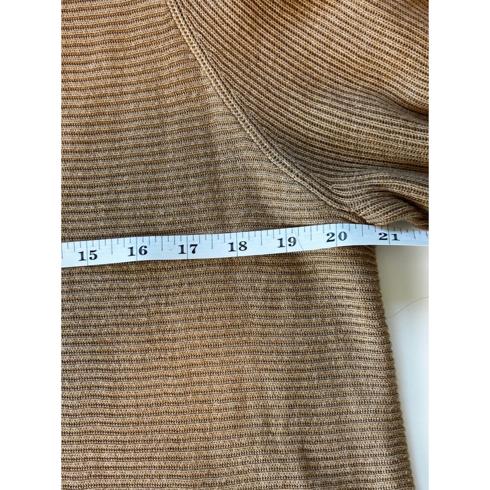 1 STATE Women Ribbed Balloon Sleeve Sweater Camel Tan Size L - Picture 7 of 9